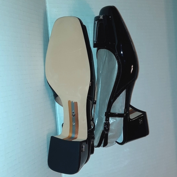 Sam Edleman Tracie black patent strappy slingback size 6 M - Picture 6 of 14
